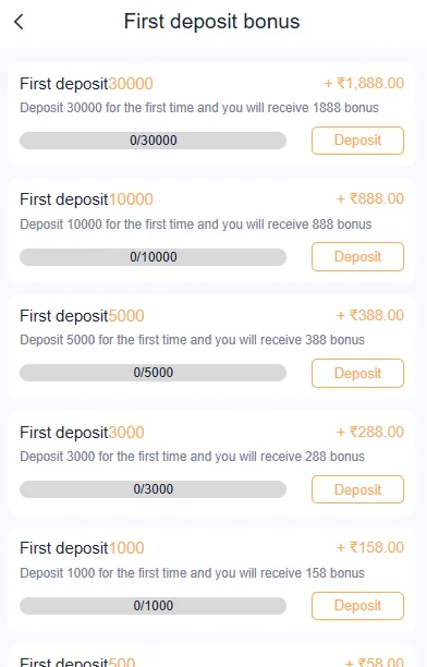 First Deposit Bonus